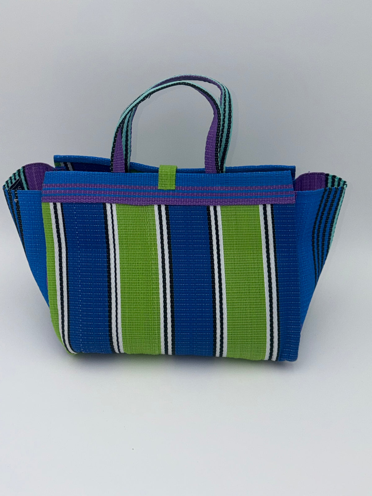 Beige Large handwoven tote bag by SCRUBIES in Beige,Wine,Blue,Yellow with Solid design and Oval accent pattern