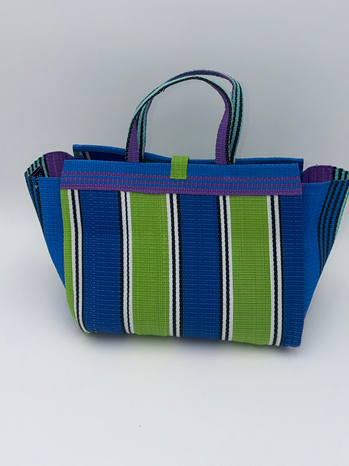 Beige Large handwoven tote bag by SCRUBIES in Beige,Wine,Blue,Yellow with Solid design and Oval accent pattern