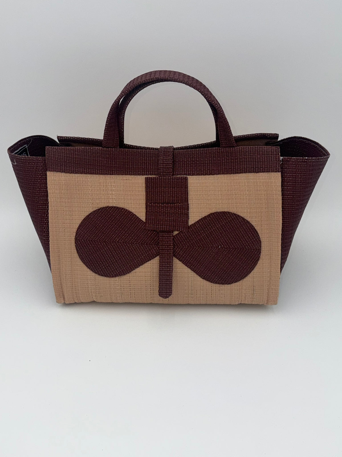 Metallic Large handwoven tote bag by SCRUBIES in Grey,Pink,White,Green,Black with Solid design and Bow accent pattern