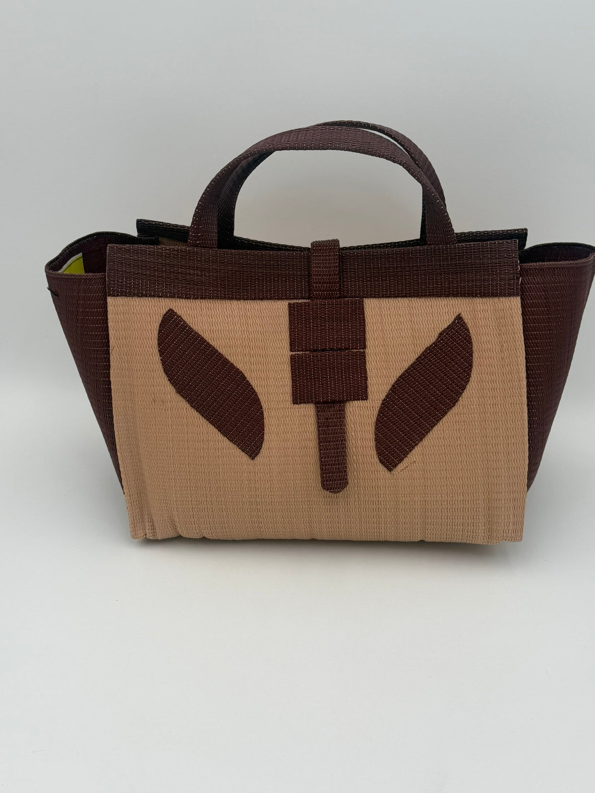 Midnight Medium  handwoven tote bag by SCRUBIES in Black,Gray with Solid design and Love accent pattern