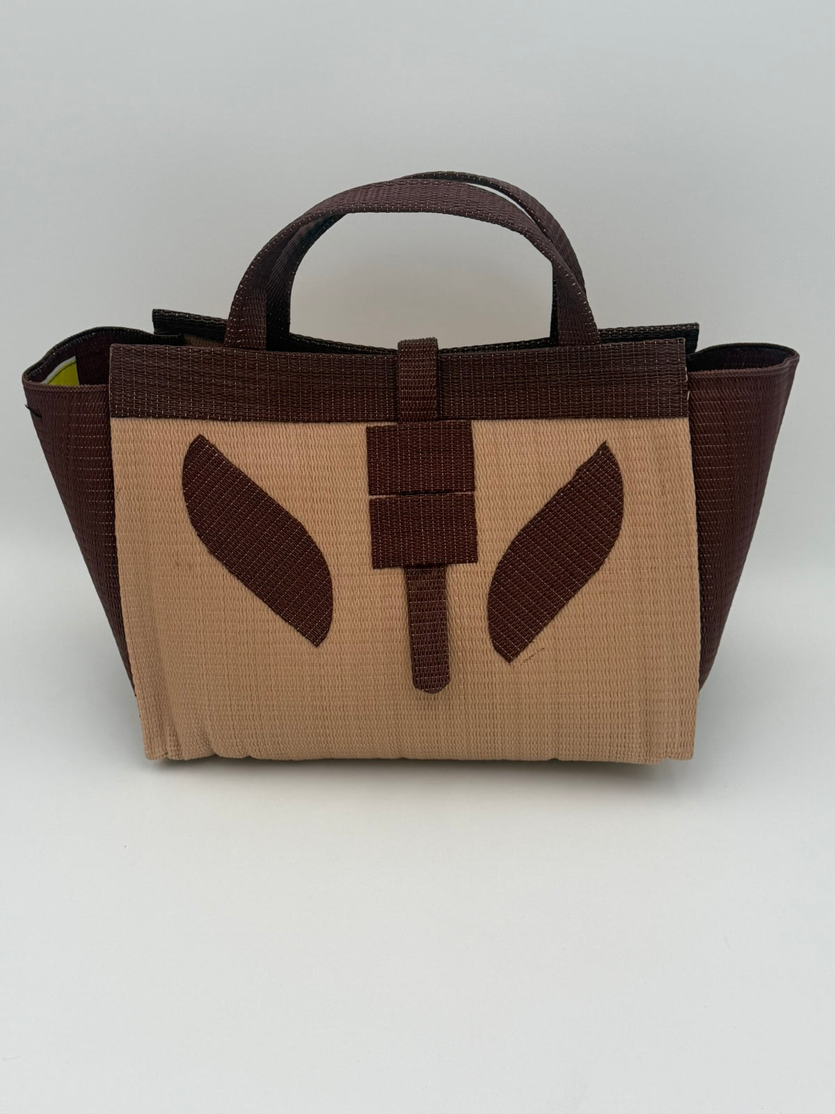 Midnight Medium  handwoven tote bag by SCRUBIES in Black,Gray with Solid design and Love accent pattern