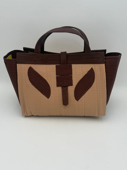 Midnight Medium  handwoven tote bag by SCRUBIES in Black,Gray with Solid design and Love accent pattern