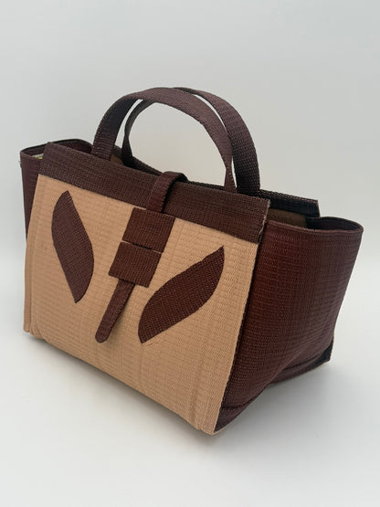 Midnight Medium  handwoven tote bag by SCRUBIES in Black,Gray with Solid design and Love accent pattern