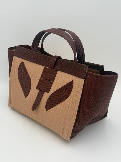 Midnight Medium  handwoven tote bag by SCRUBIES in Black,Gray with Solid design and Love accent pattern