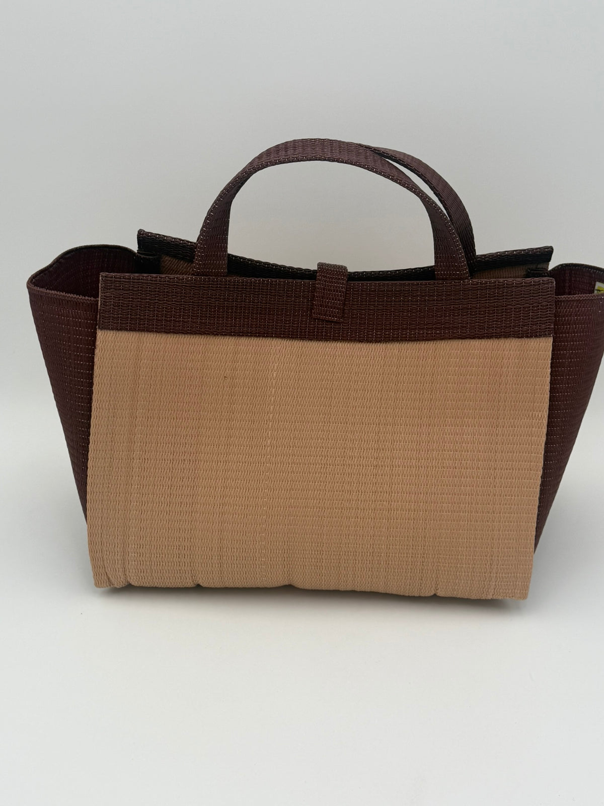 Midnight Medium  handwoven tote bag by SCRUBIES in Black,Gray with Solid design and Love accent pattern