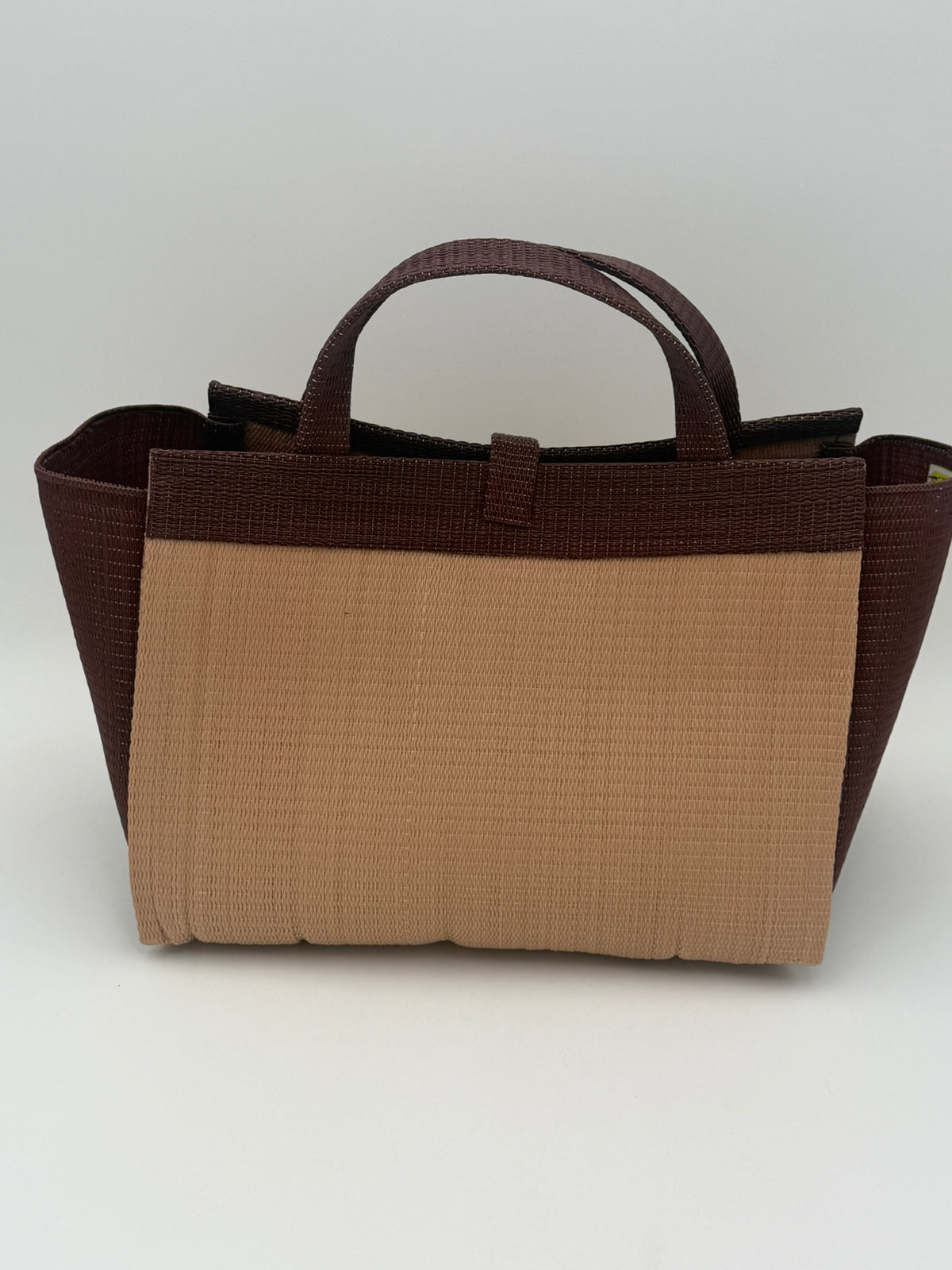 Midnight Medium  handwoven tote bag by SCRUBIES in Black,Gray with Solid design and Love accent pattern