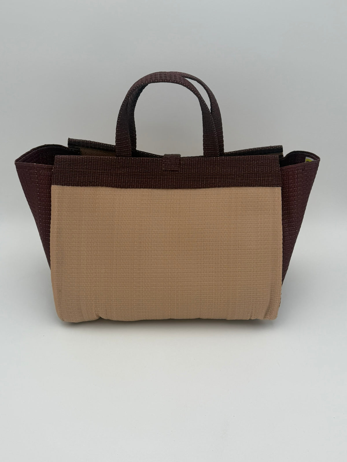 Midnight Medium  handwoven tote bag by SCRUBIES in Black,Gray with Solid design and Love accent pattern